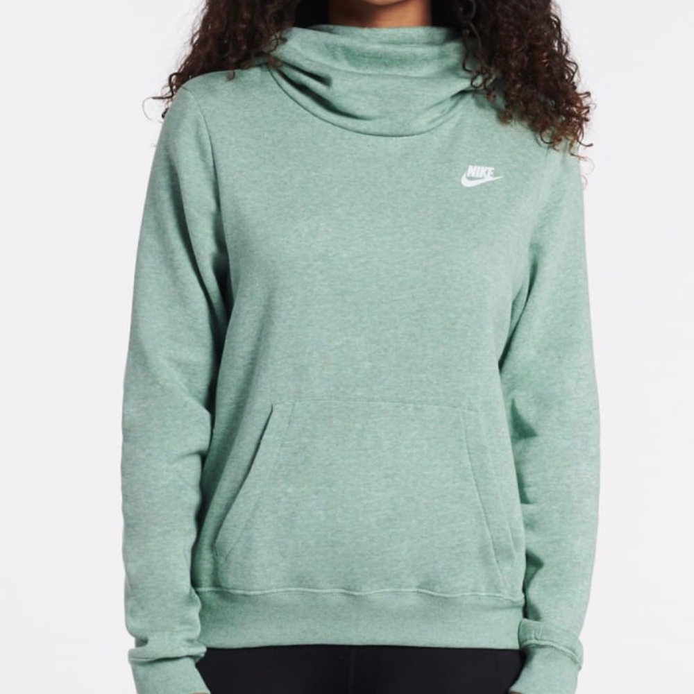 NWT • Nike Woman’s Sportswear Club Fleece Pull Over Hoodie in Jade • Sz Smal
